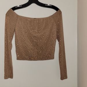 Rhinestones Crop Top